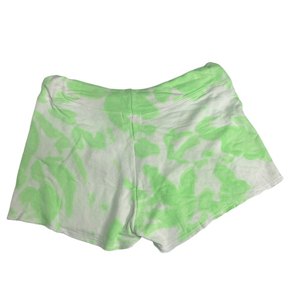Sundry tie dye drawstring terry cut off sweat shorts green and white size 0 - Picture 4 of 7
